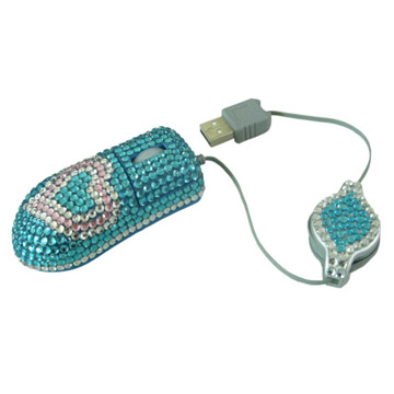 3d optical mini mouse rhinestone mouse gift mouse computer mouse ()